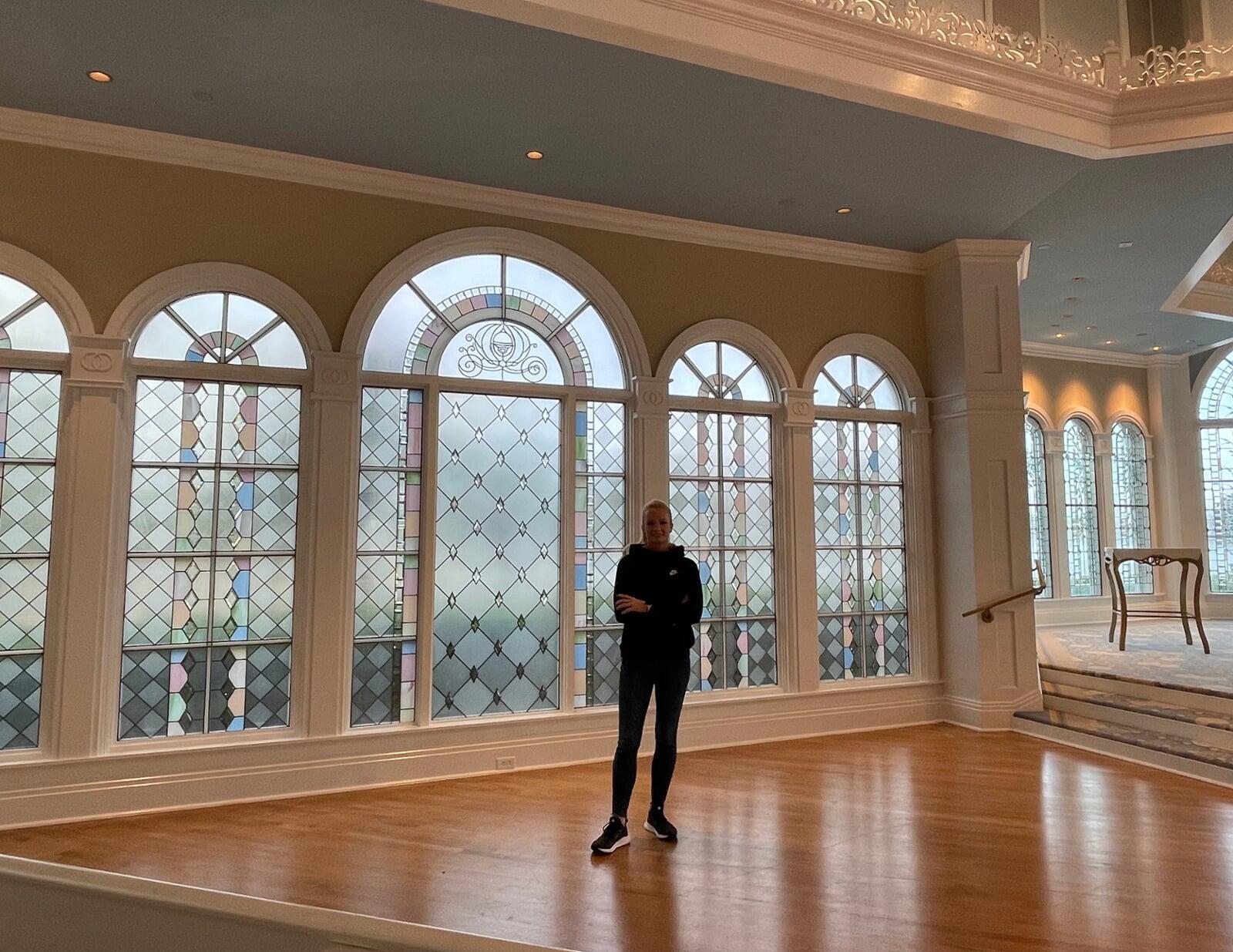 Disney wedding pavilion stained glass