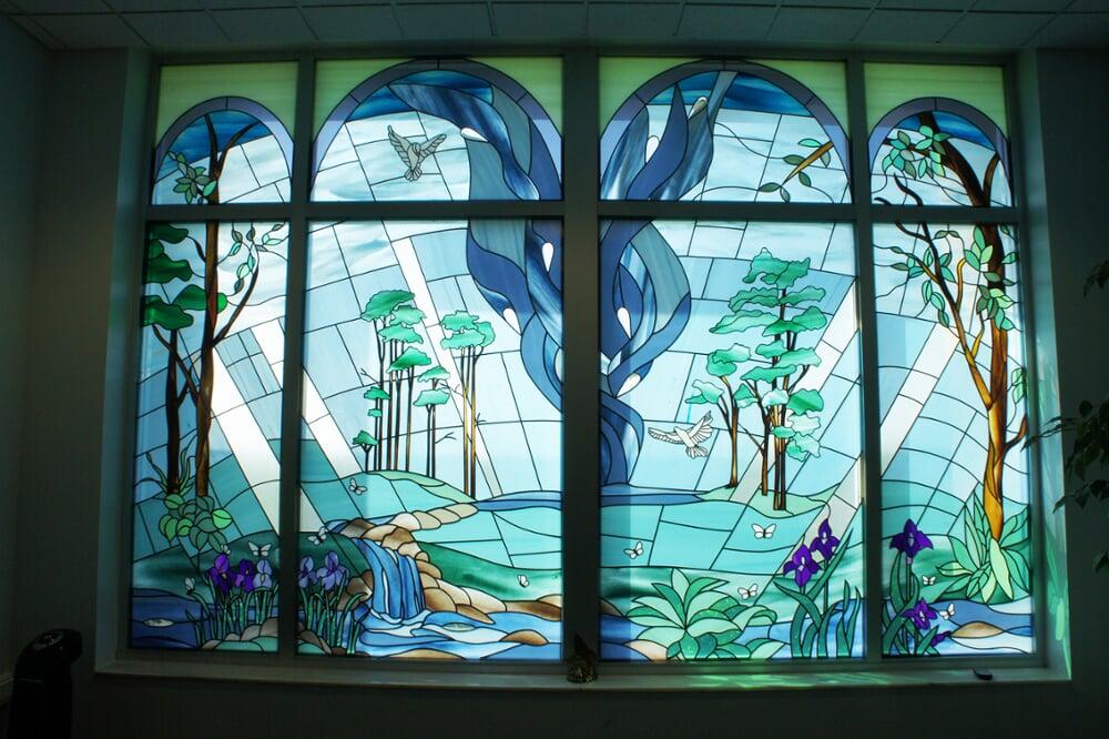 Window of Live montage window in hospice.