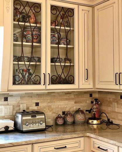 Faux Wrought Iron Cabinets