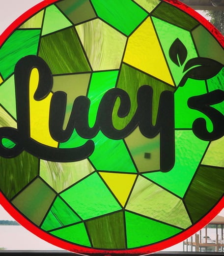 Lucy's Vegan Bakery Sign