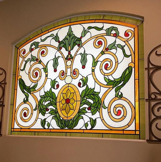 Victorian style stained glass design