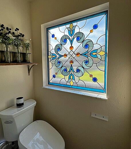 Custom Toilet Window