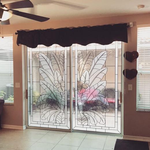 Patio doors in Tropical Plants design