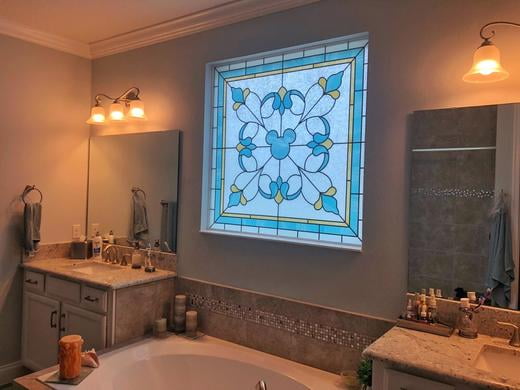 Hidden Mickey Bathroom Window