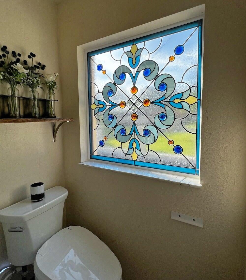 Custom Toilet Window