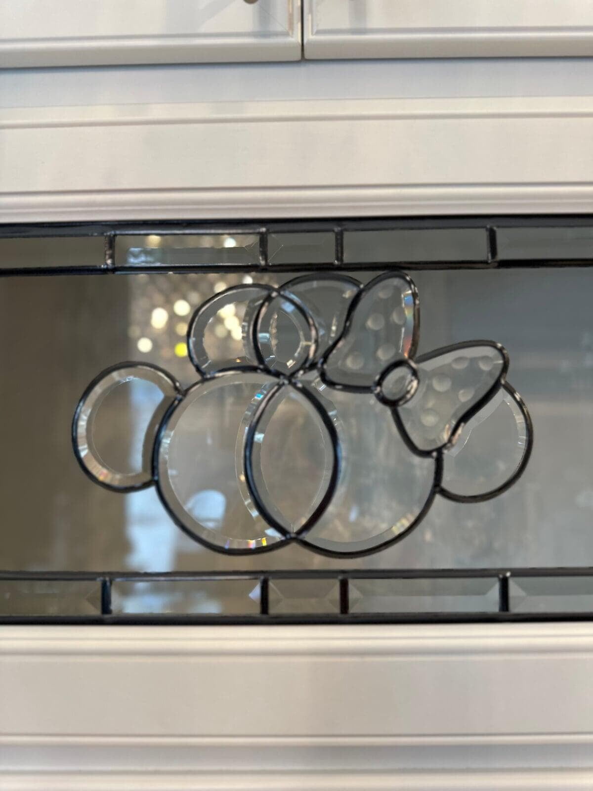 Custom made Mickey Minnie crystal bevel